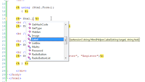 شرح ادوات الصفحة الطريقة الاولي Asp.net core controls - html helpers